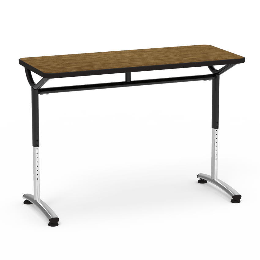 Virco TEXT Series Training Study Computer Desk Table 48"W x 20"D x 26"-34"H (TABLE-TE20488YADJ) - SchoolOutlet