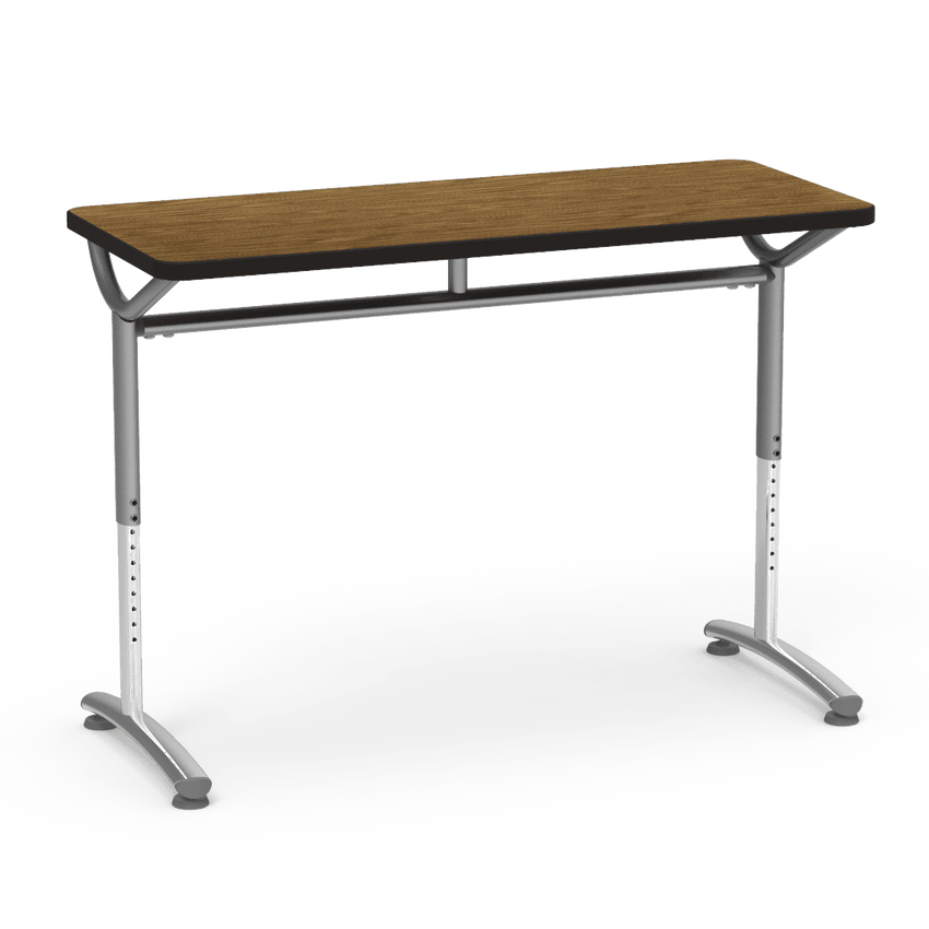 Virco TEXT Series Training Study Computer Desk Table 48"W x 20"D x 26"-34"H (TABLE-TE20488YADJ) - SchoolOutlet