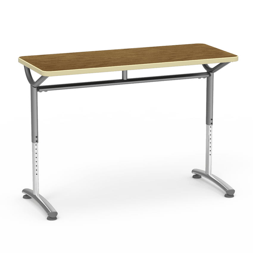 Virco TEXT Series Training Study Computer Desk Table 48"W x 20"D x 26"-34"H (TABLE-TE20488YADJ) - SchoolOutlet
