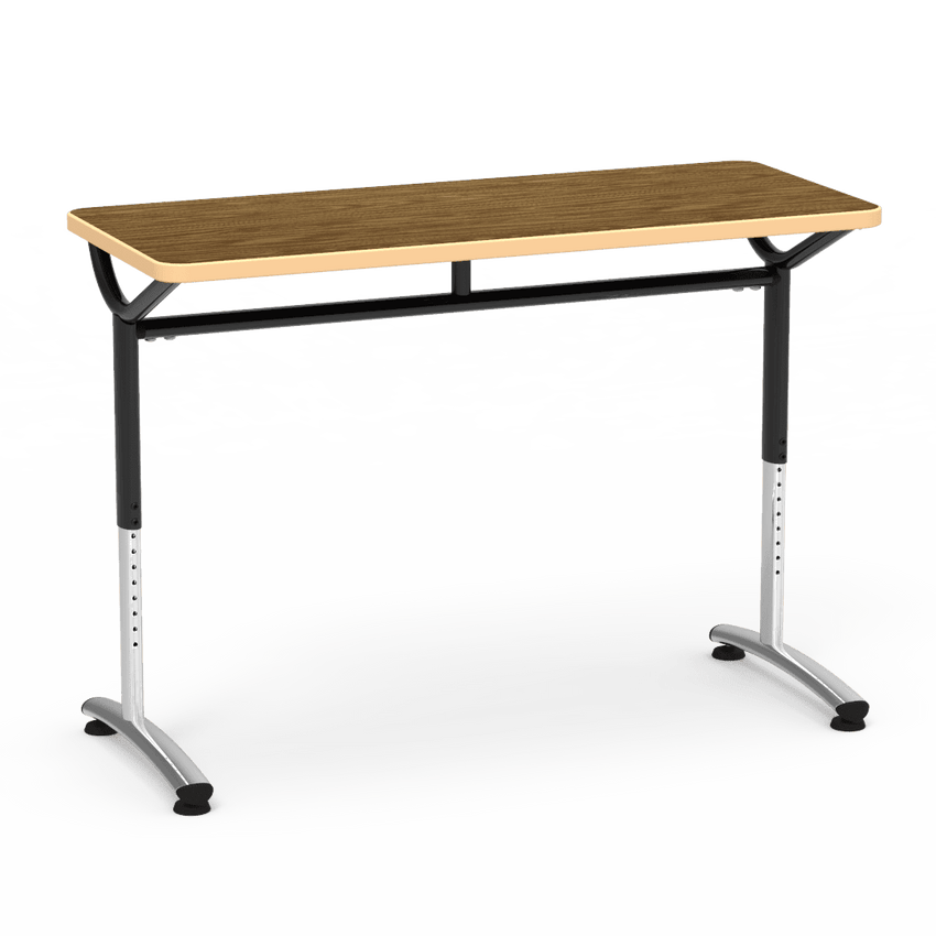 Virco TEXT Series Training Study Computer Desk Table 48"W x 20"D x 26"-34"H (TABLE-TE20488YADJ) - SchoolOutlet