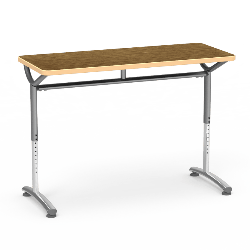 Virco TEXT Series Training Study Computer Desk Table 48"W x 20"D x 26"-34"H (TABLE-TE20488YADJ) - SchoolOutlet