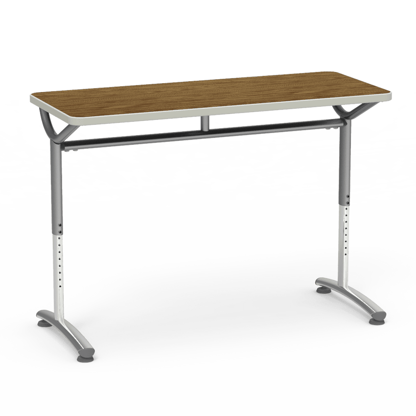 Virco TEXT Series Training Study Computer Desk Table 48"W x 20"D x 26"-34"H (TABLE-TE20488YADJ) - SchoolOutlet