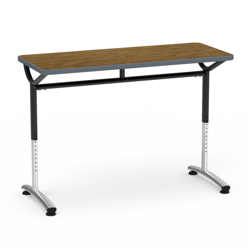 Virco TEXT Series Training Study Computer Desk Table 48"W x 20"D x 26"-34"H (TABLE-TE20488YADJ) - SchoolOutlet