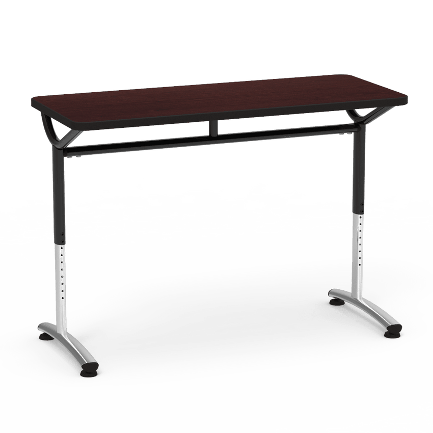 Virco TEXT Series Training Study Computer Desk Table 48"W x 20"D x 26"-34"H (TABLE-TE20488YADJ) - SchoolOutlet