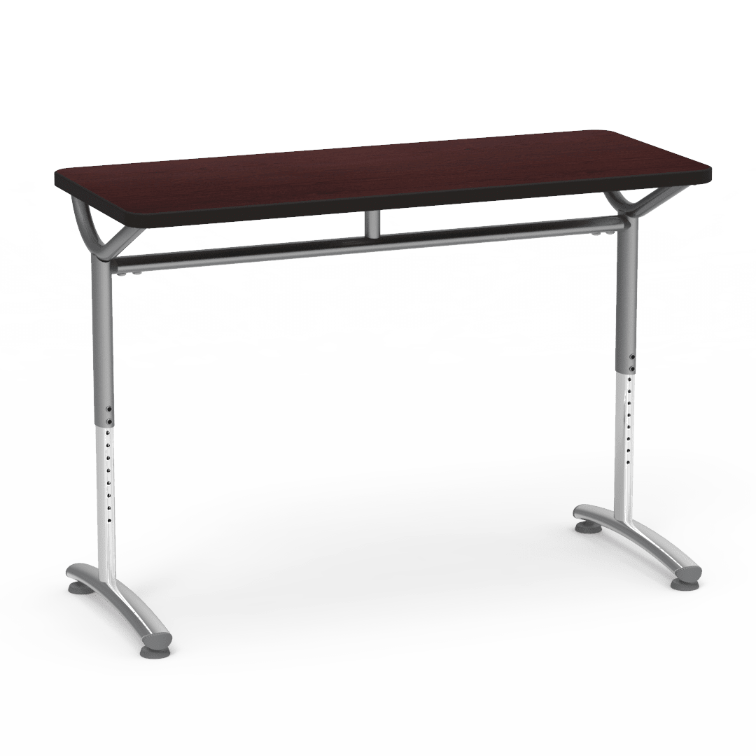 Virco TEXT Series Training Study Computer Desk Table 48"W x 20"D x 26"-34"H (TABLE-TE20488YADJ) - SchoolOutlet