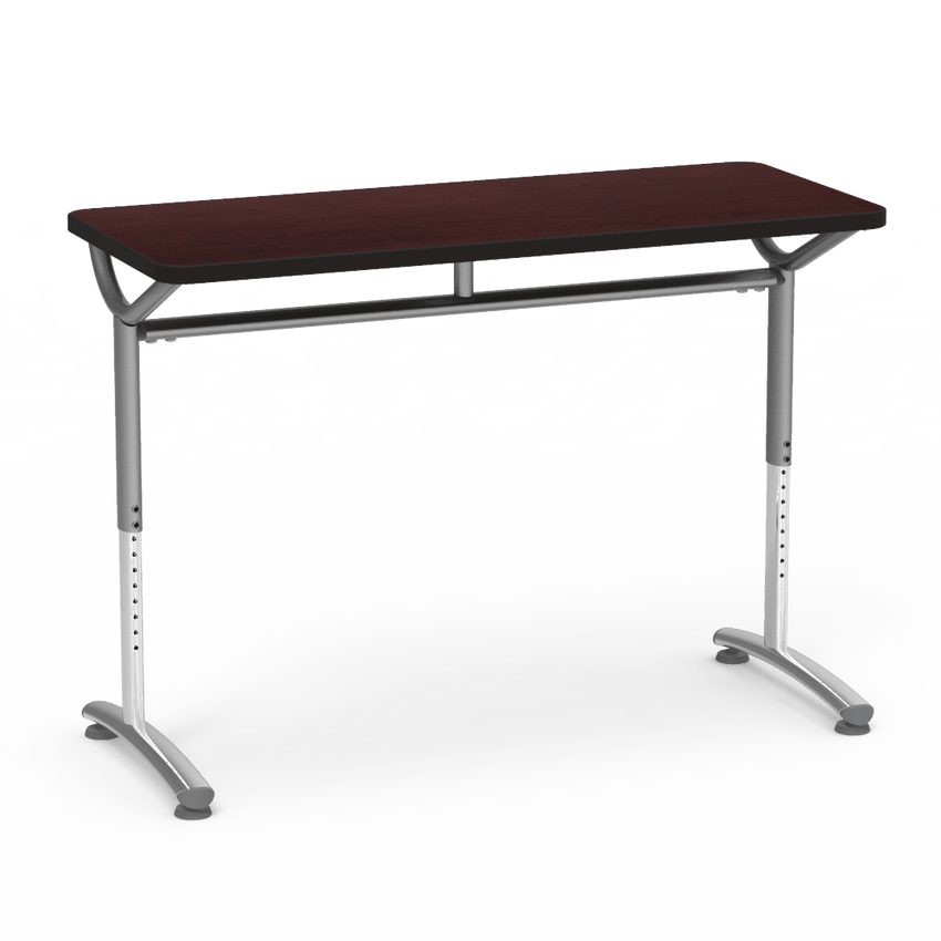Virco TEXT Series Training Study Computer Desk Table 48"W x 20"D x 26"-34"H (TABLE-TE20488YADJ) - SchoolOutlet