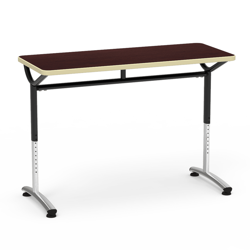 Virco TEXT Series Training Study Computer Desk Table 48"W x 20"D x 26"-34"H (TABLE-TE20488YADJ) - SchoolOutlet