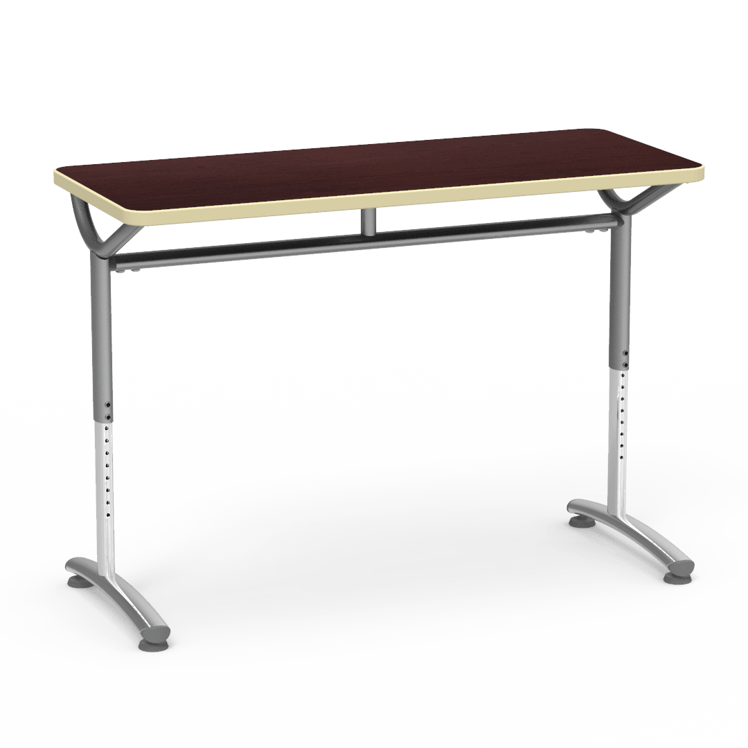 Virco TEXT Series Training Study Computer Desk Table 48"W x 20"D x 26"-34"H (TABLE-TE20488YADJ) - SchoolOutlet