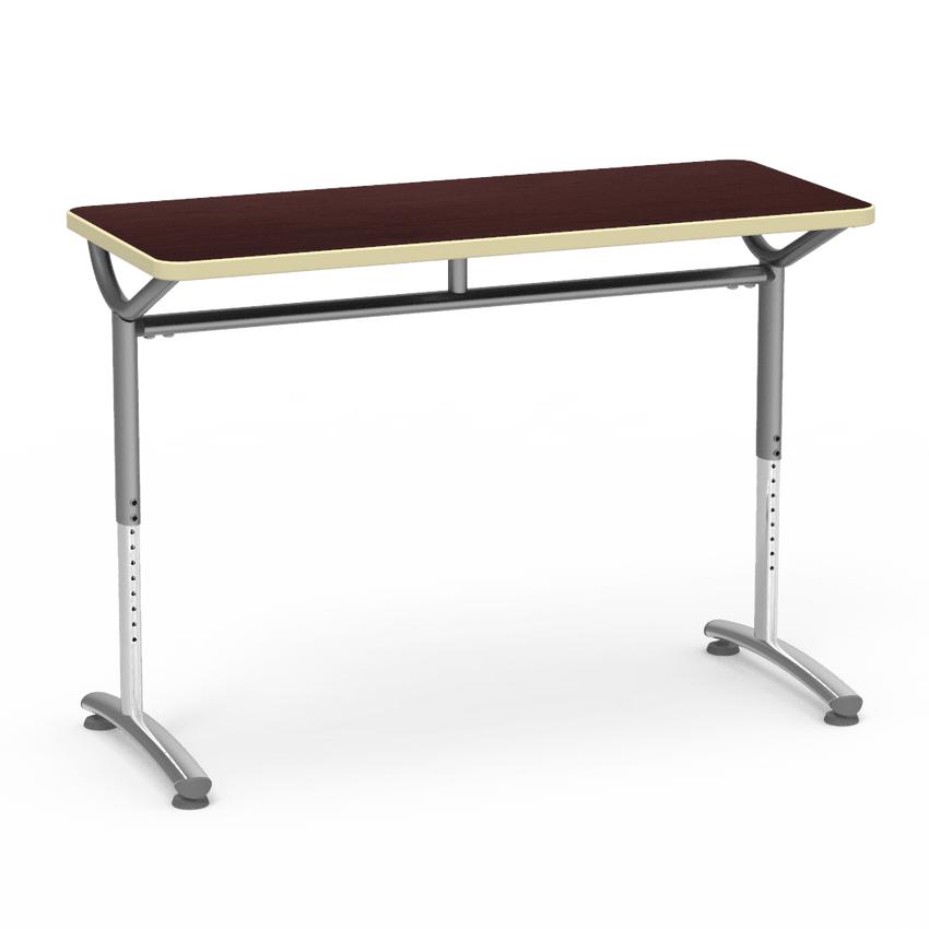 Virco TEXT Series Training Study Computer Desk Table 48"W x 20"D x 26"-34"H (TABLE-TE20488YADJ) - SchoolOutlet