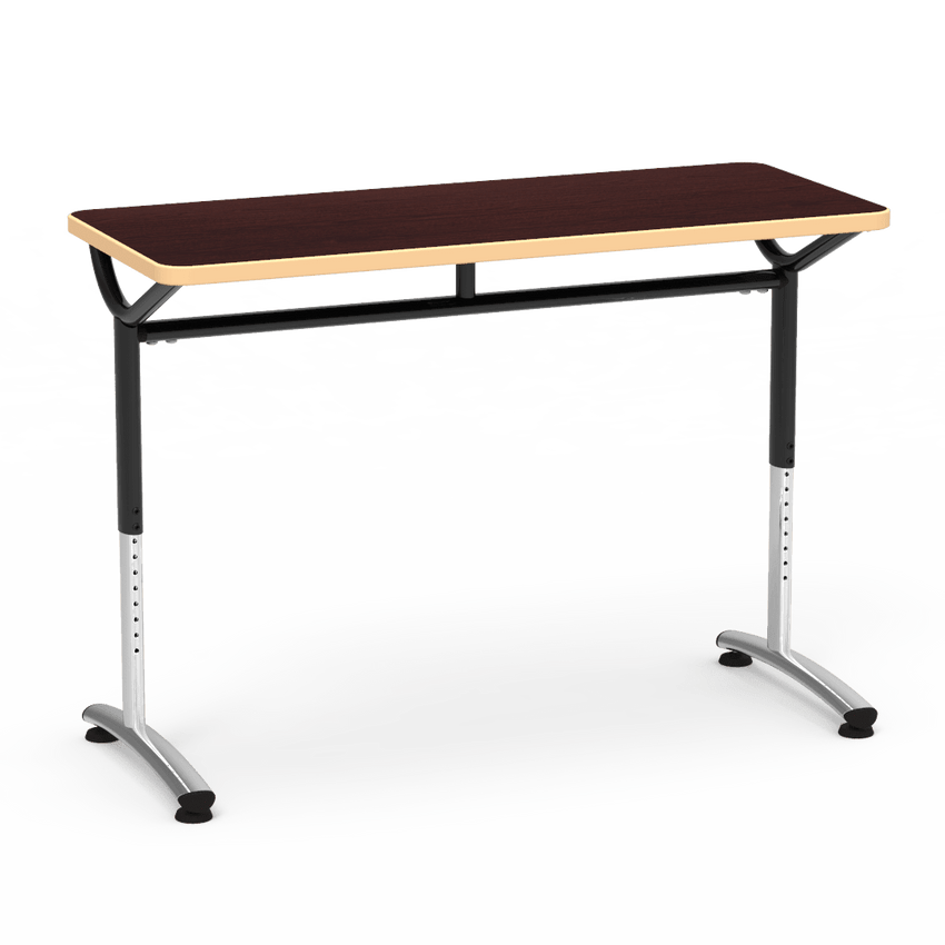 Virco TEXT Series Training Study Computer Desk Table 48"W x 20"D x 26"-34"H (TABLE-TE20488YADJ) - SchoolOutlet