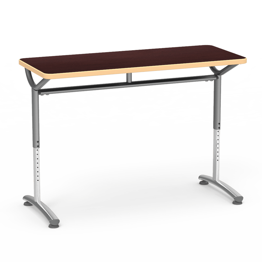 Virco TEXT Series Training Study Computer Desk Table 48"W x 20"D x 26"-34"H (TABLE-TE20488YADJ) - SchoolOutlet
