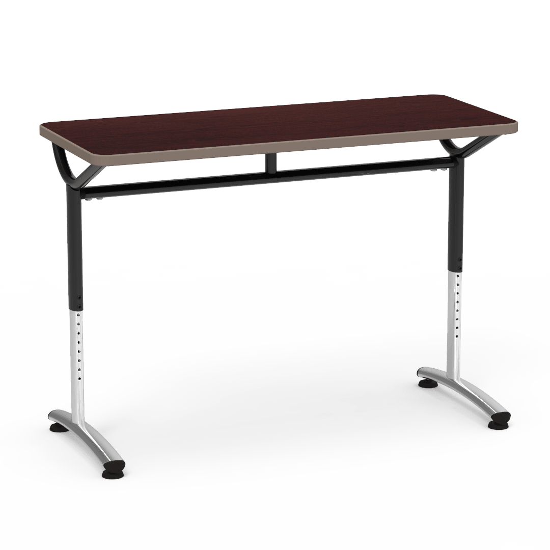 Virco TEXT Series Training Study Computer Desk Table 48"W x 20"D x 26"-34"H (TABLE-TE20488YADJ) - SchoolOutlet