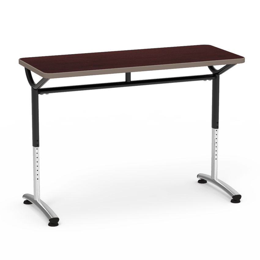 Virco TEXT Series Training Study Computer Desk Table 48"W x 20"D x 26"-34"H (TABLE-TE20488YADJ) - SchoolOutlet