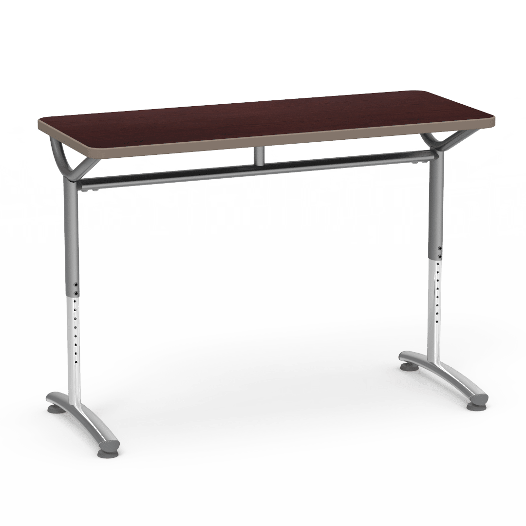 Virco TEXT Series Training Study Computer Desk Table 48"W x 20"D x 26"-34"H (TABLE-TE20488YADJ) - SchoolOutlet
