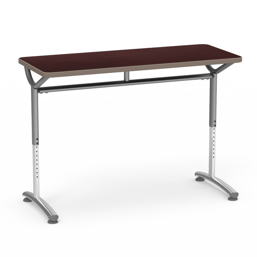 Virco TEXT Series Training Study Computer Desk Table 48"W x 20"D x 26"-34"H (TABLE-TE20488YADJ) - SchoolOutlet
