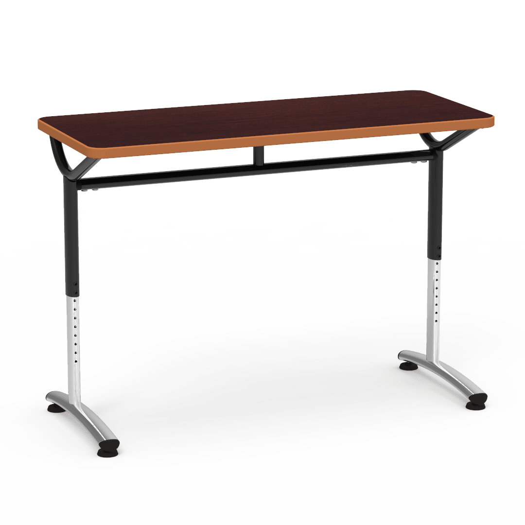 Virco TEXT Series Training Study Computer Desk Table 48"W x 20"D x 26"-34"H (TABLE-TE20488YADJ) - SchoolOutlet
