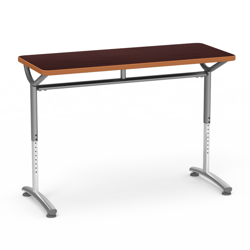 Virco TEXT Series Training Study Computer Desk Table 48"W x 20"D x 26"-34"H (TABLE-TE20488YADJ) - SchoolOutlet