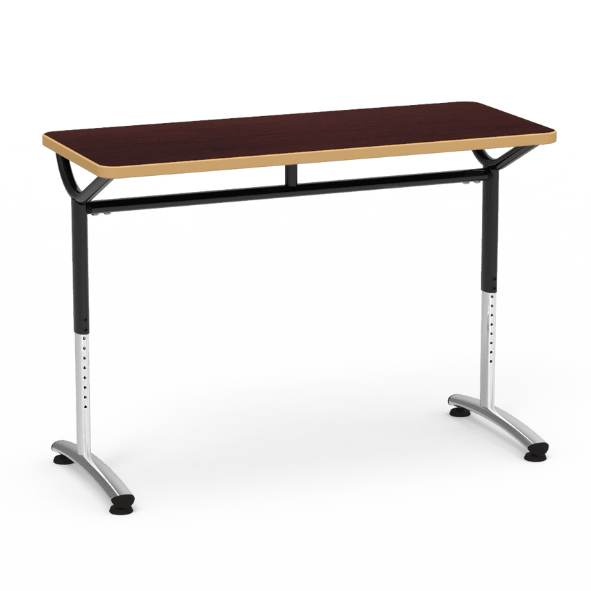 Virco TEXT Series Training Study Computer Desk Table 48"W x 20"D x 26"-34"H (TABLE-TE20488YADJ) - SchoolOutlet