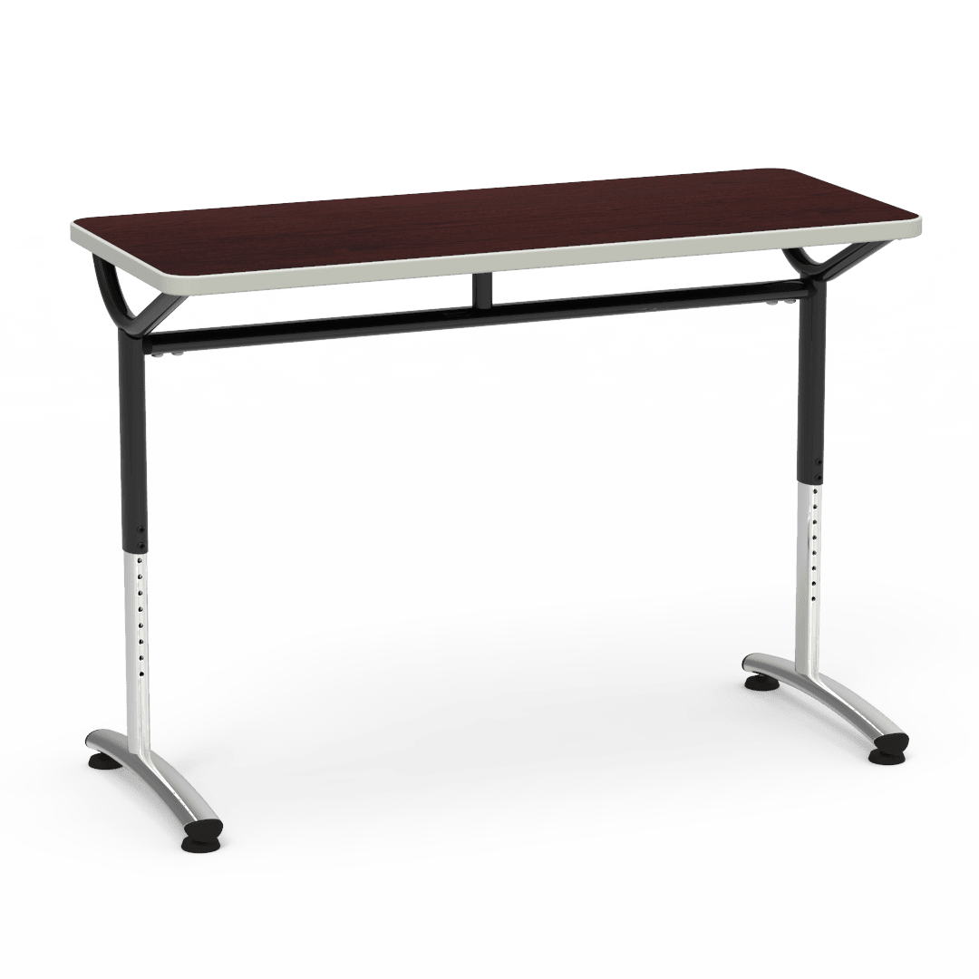 Virco TEXT Series Training Study Computer Desk Table 48"W x 20"D x 26"-34"H (TABLE-TE20488YADJ) - SchoolOutlet