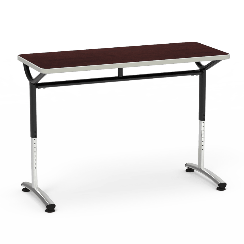 Virco TEXT Series Training Study Computer Desk Table 48"W x 20"D x 26"-34"H (TABLE-TE20488YADJ) - SchoolOutlet