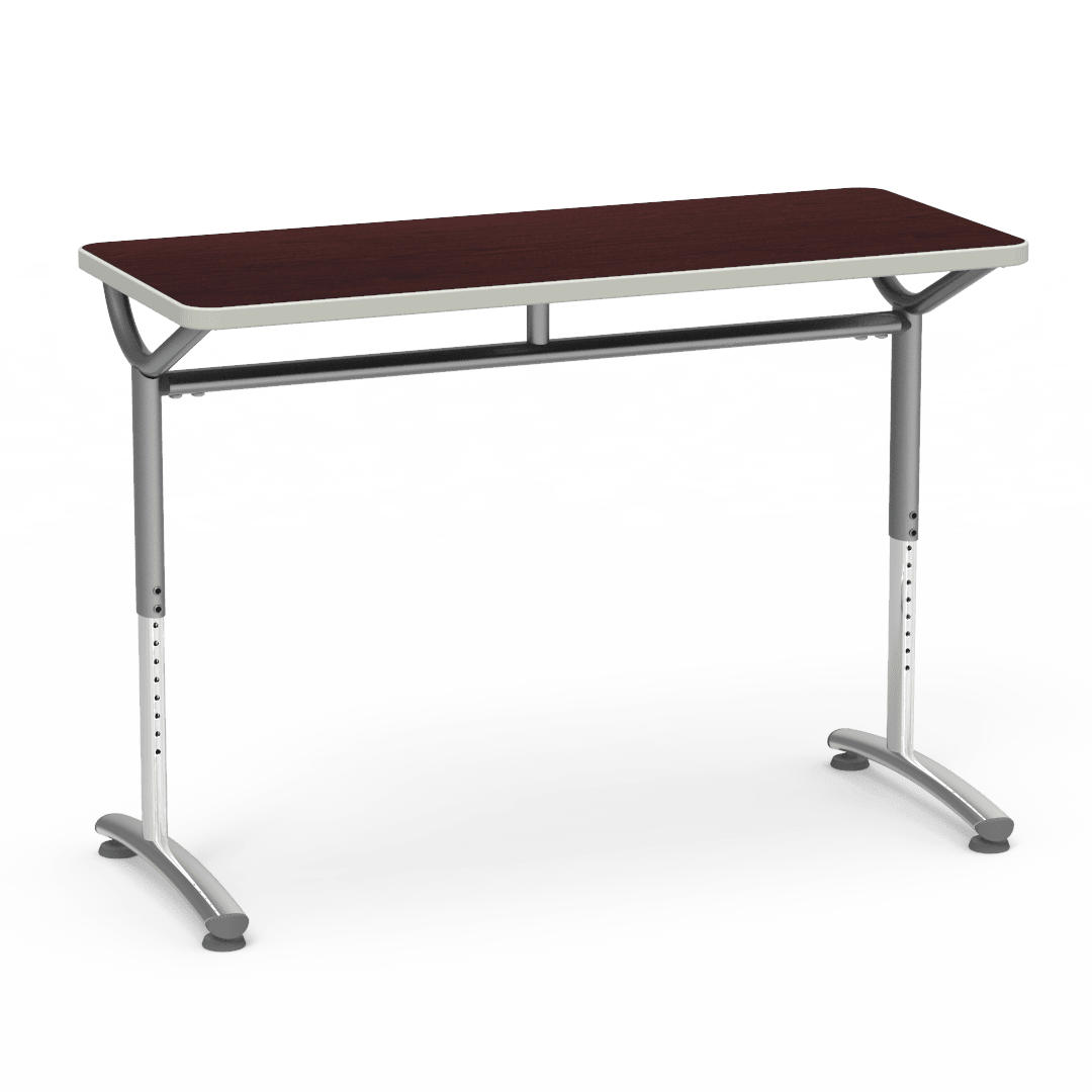 Virco TEXT Series Training Study Computer Desk Table 48"W x 20"D x 26"-34"H (TABLE-TE20488YADJ) - SchoolOutlet
