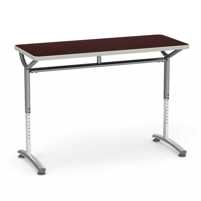 Virco TEXT Series Training Study Computer Desk Table 48"W x 20"D x 26"-34"H (TABLE-TE20488YADJ) - SchoolOutlet