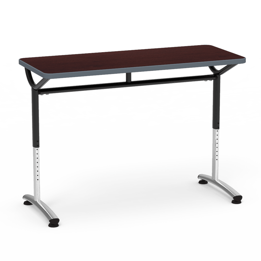 Virco TEXT Series Training Study Computer Desk Table 48"W x 20"D x 26"-34"H (TABLE-TE20488YADJ) - SchoolOutlet