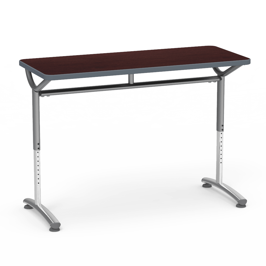 Virco TEXT Series Training Study Computer Desk Table 48"W x 20"D x 26"-34"H (TABLE-TE20488YADJ) - SchoolOutlet