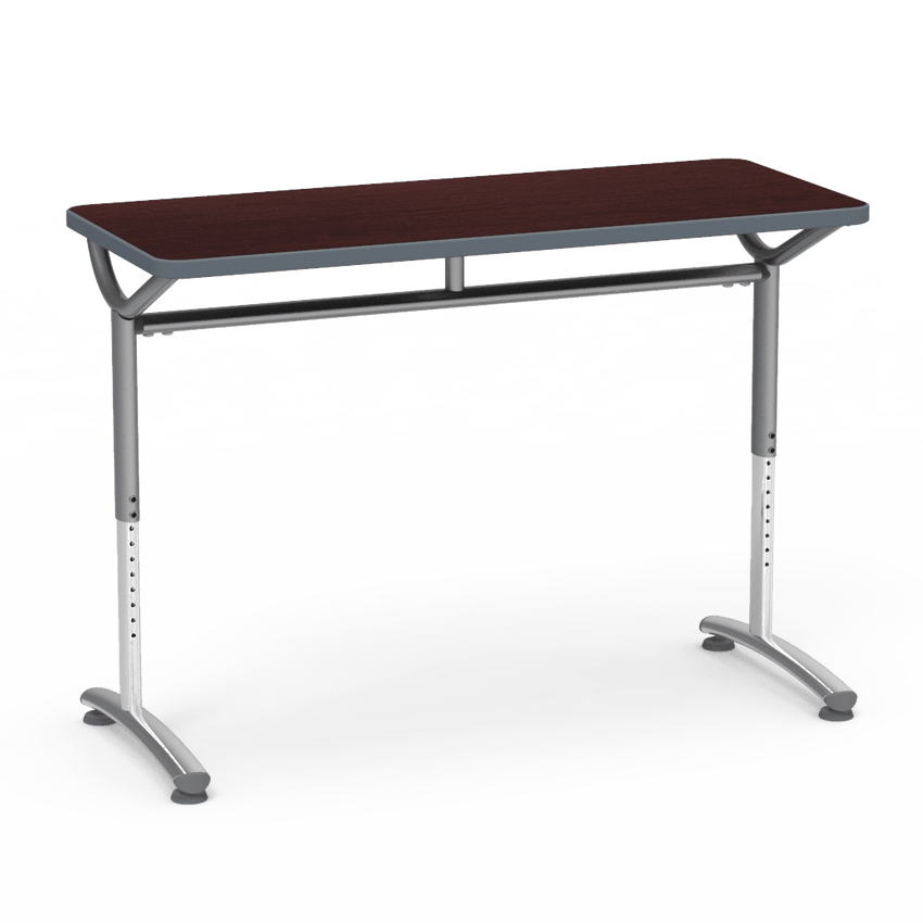 Virco TEXT Series Training Study Computer Desk Table 48"W x 20"D x 26"-34"H (TABLE-TE20488YADJ) - SchoolOutlet