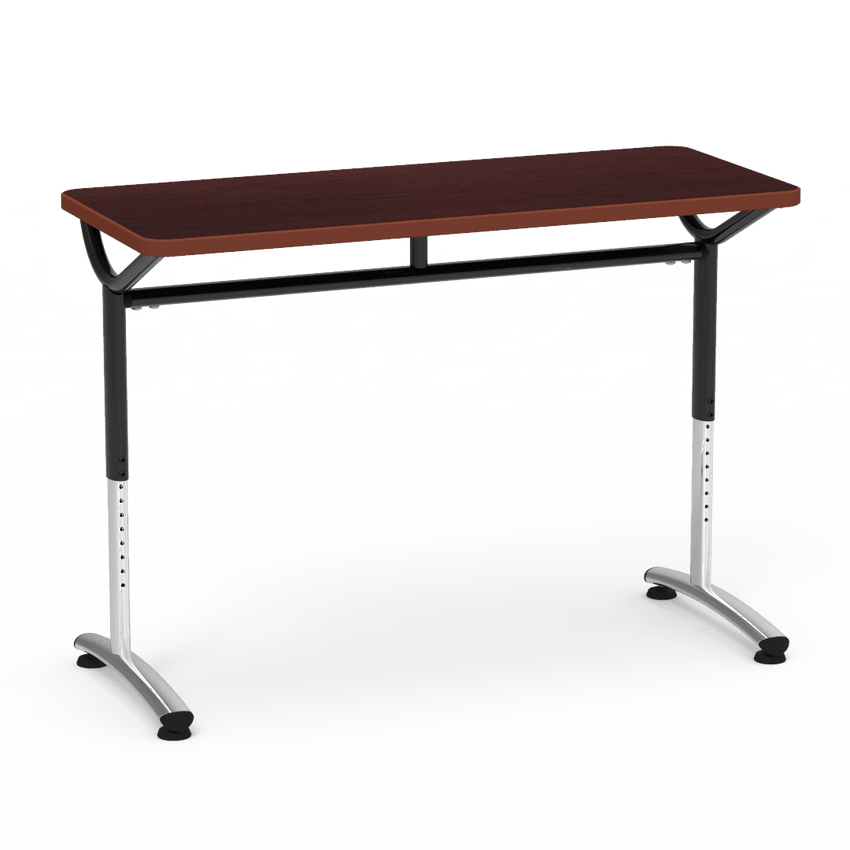 Virco TEXT Series Training Study Computer Desk Table 48"W x 20"D x 26"-34"H (TABLE-TE20488YADJ) - SchoolOutlet