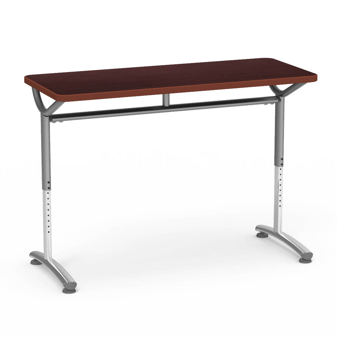 Virco TEXT Series Training Study Computer Desk Table 48"W x 20"D x 26"-34"H (TABLE-TE20488YADJ) - SchoolOutlet