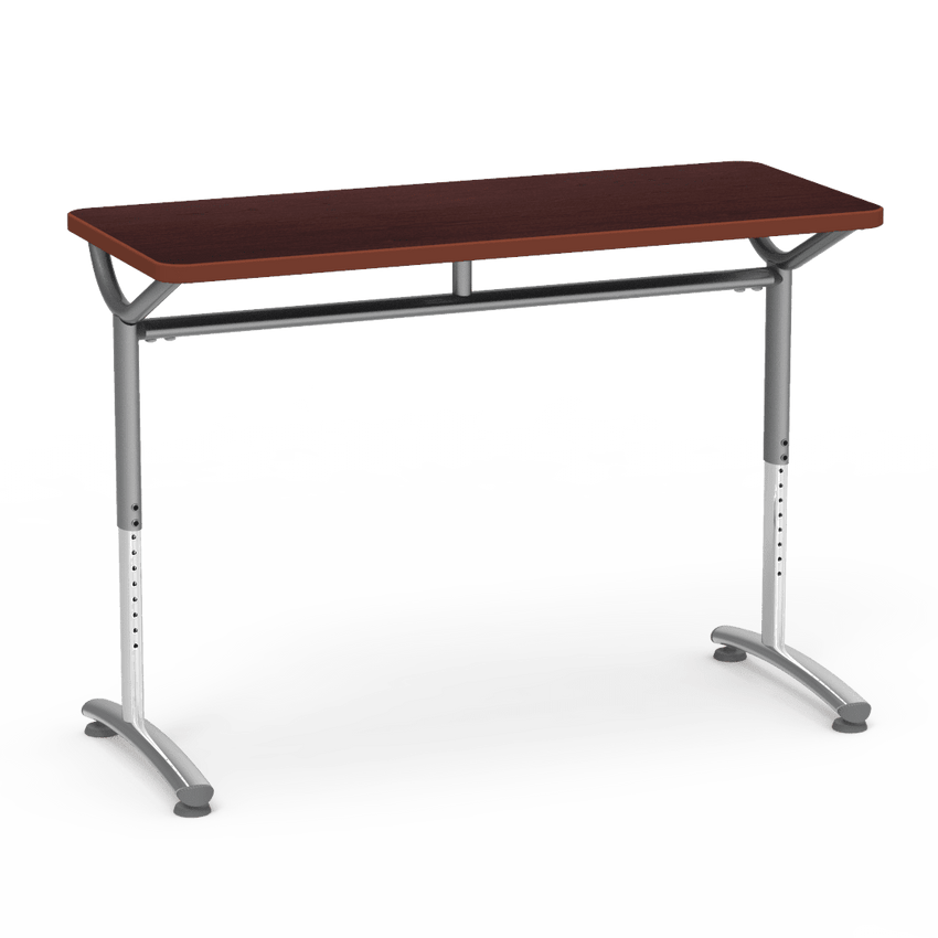 Virco TEXT Series Training Study Computer Desk Table 48"W x 20"D x 26"-34"H (TABLE-TE20488YADJ) - SchoolOutlet