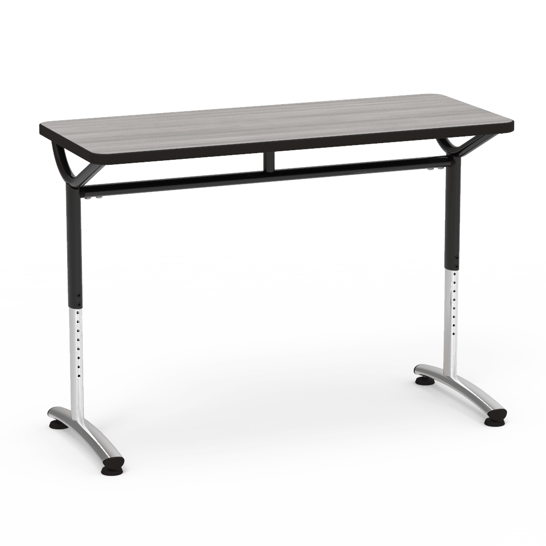 Virco TEXT Series Training Study Computer Desk Table 48"W x 20"D x 26"-34"H (TABLE-TE20488YADJ) - SchoolOutlet