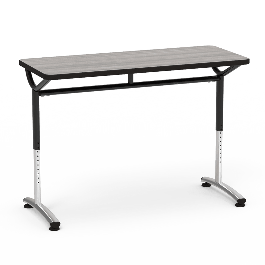 Virco TEXT Series Training Study Computer Desk Table 48"W x 20"D x 26"-34"H (TABLE-TE20488YADJ) - SchoolOutlet