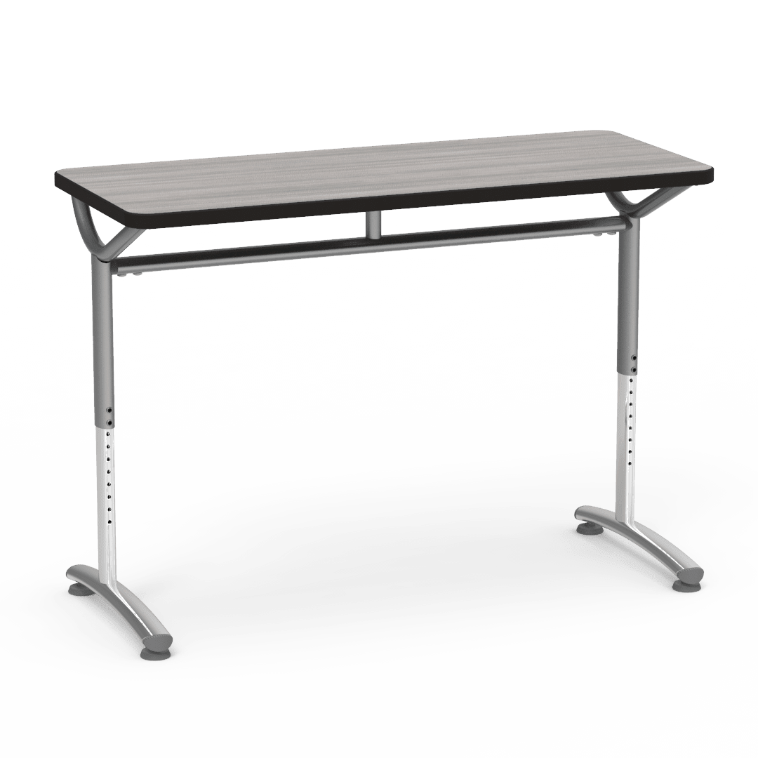 Virco TEXT Series Training Study Computer Desk Table 48"W x 20"D x 26"-34"H (TABLE-TE20488YADJ) - SchoolOutlet