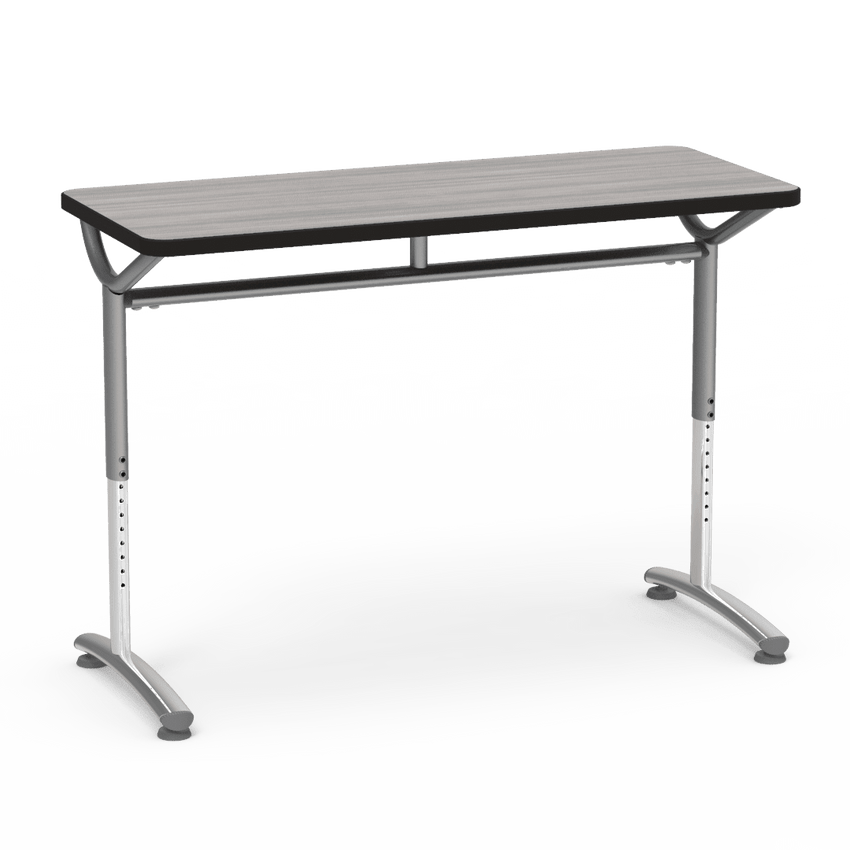 Virco TEXT Series Training Study Computer Desk Table 48"W x 20"D x 26"-34"H (TABLE-TE20488YADJ) - SchoolOutlet
