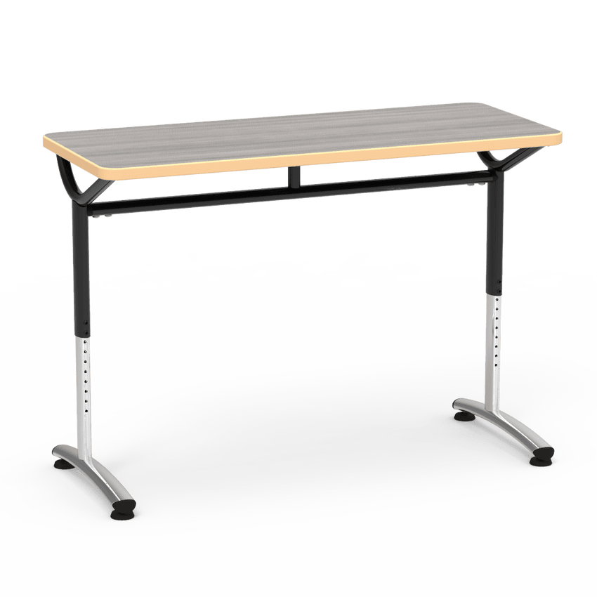 Virco TEXT Series Training Study Computer Desk Table 48"W x 20"D x 26"-34"H (TABLE-TE20488YADJ) - SchoolOutlet