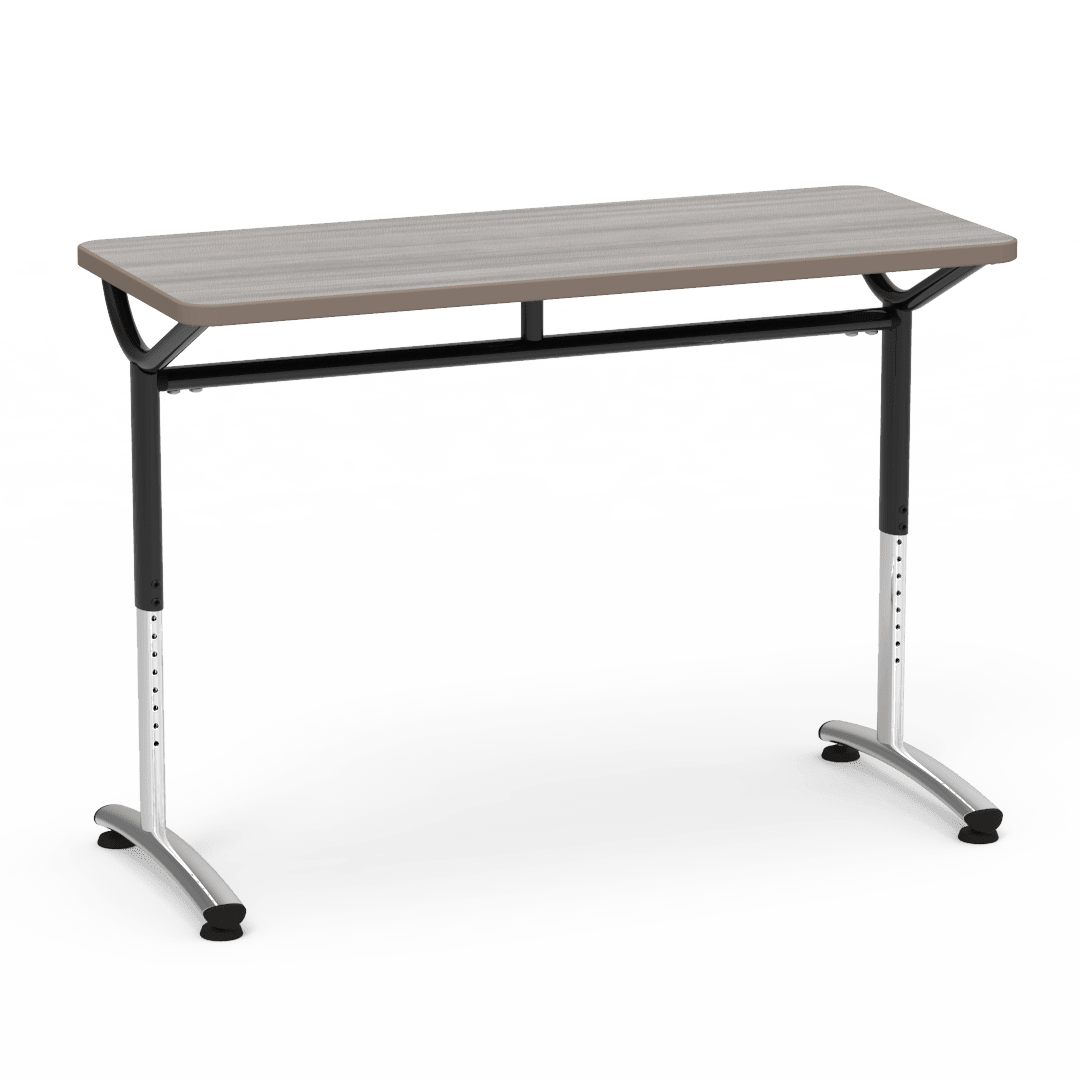 Virco TEXT Series Training Study Computer Desk Table 48"W x 20"D x 26"-34"H (TABLE-TE20488YADJ) - SchoolOutlet