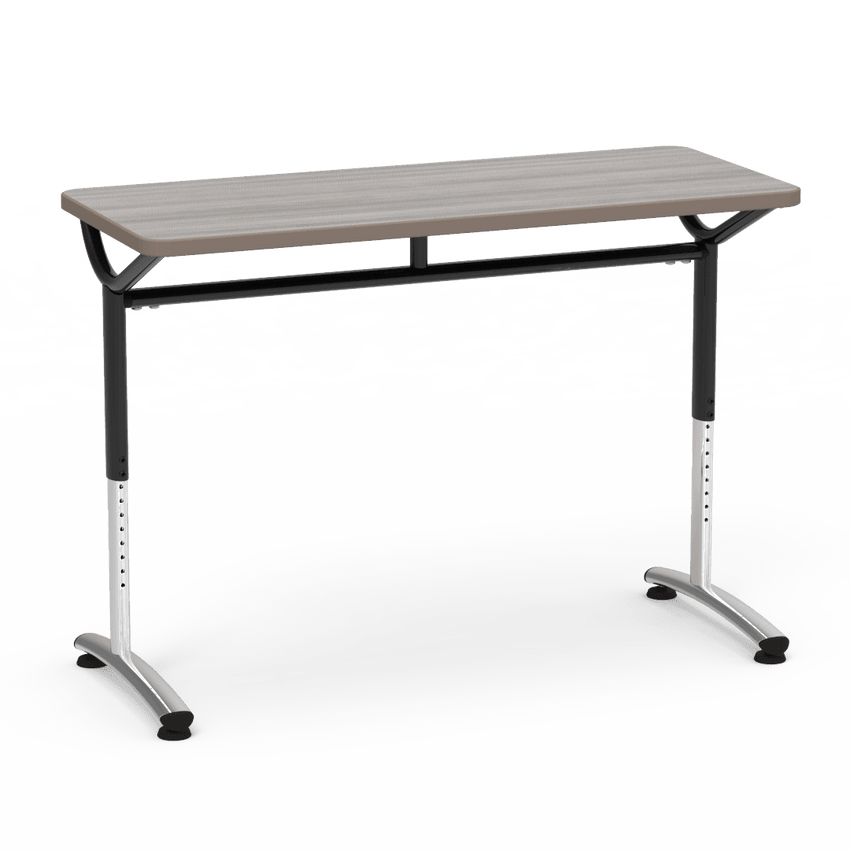 Virco TEXT Series Training Study Computer Desk Table 48"W x 20"D x 26"-34"H (TABLE-TE20488YADJ) - SchoolOutlet