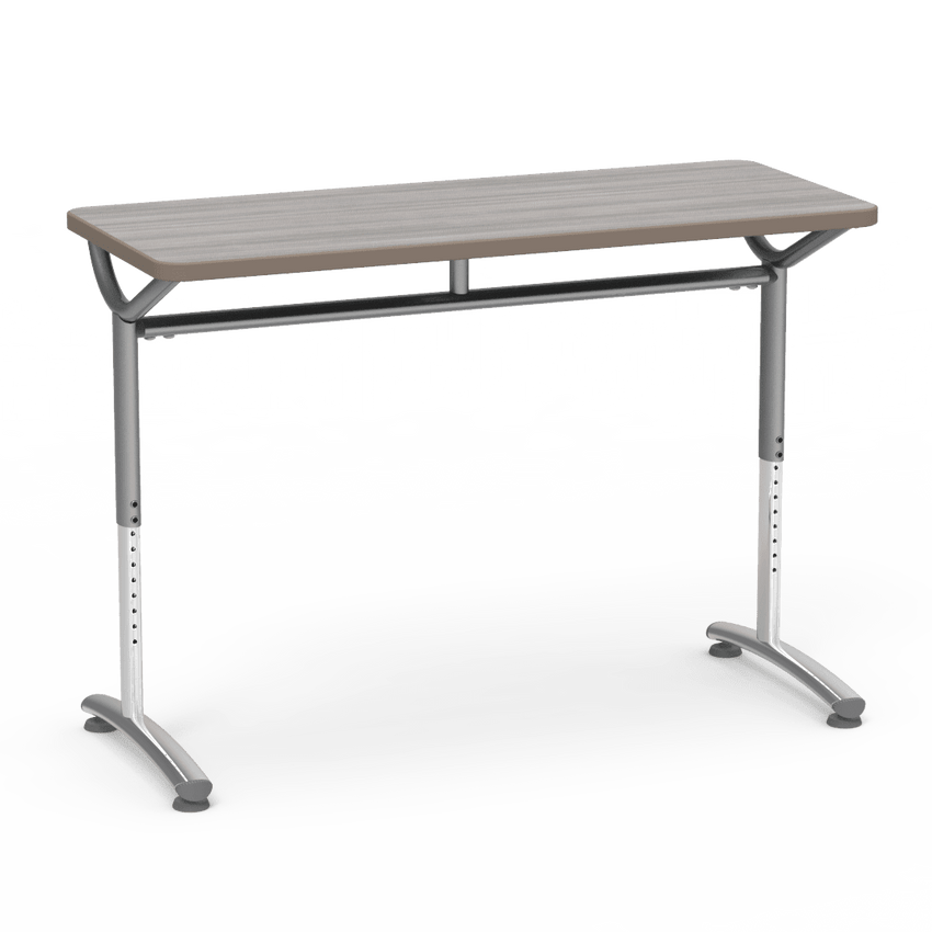 Virco TEXT Series Training Study Computer Desk Table 48"W x 20"D x 26"-34"H (TABLE-TE20488YADJ) - SchoolOutlet
