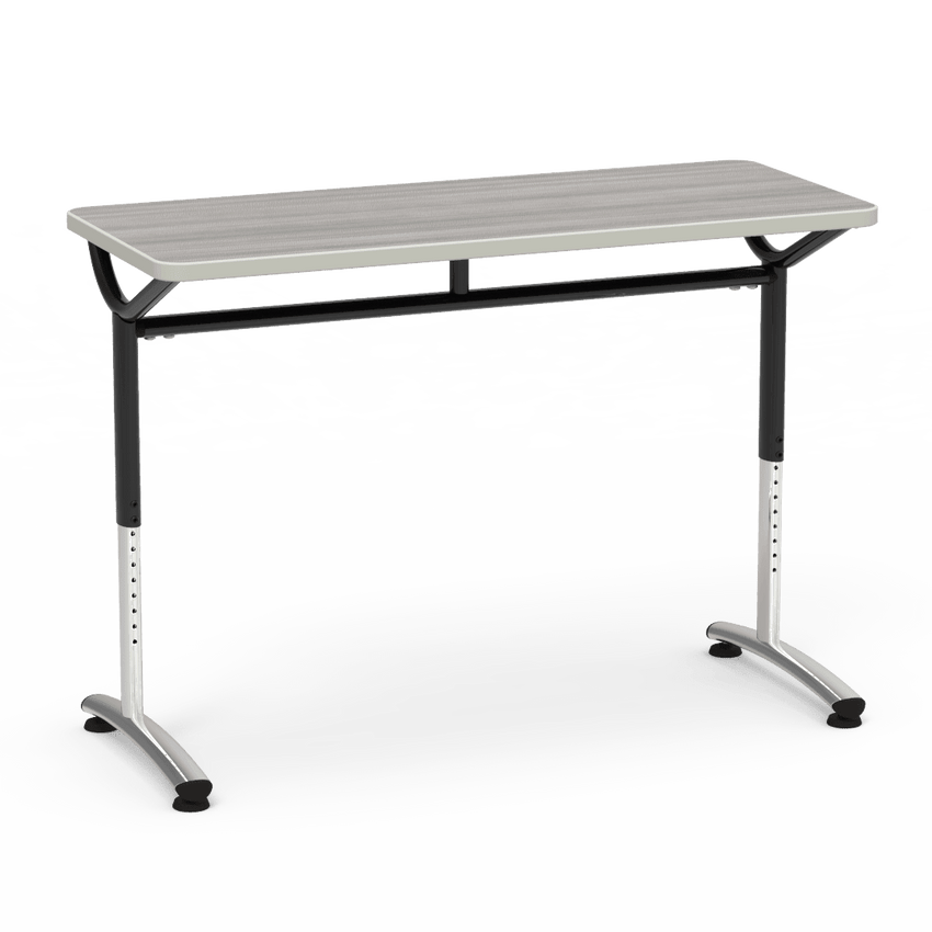 Virco TEXT Series Training Study Computer Desk Table 48"W x 20"D x 26"-34"H (TABLE-TE20488YADJ) - SchoolOutlet