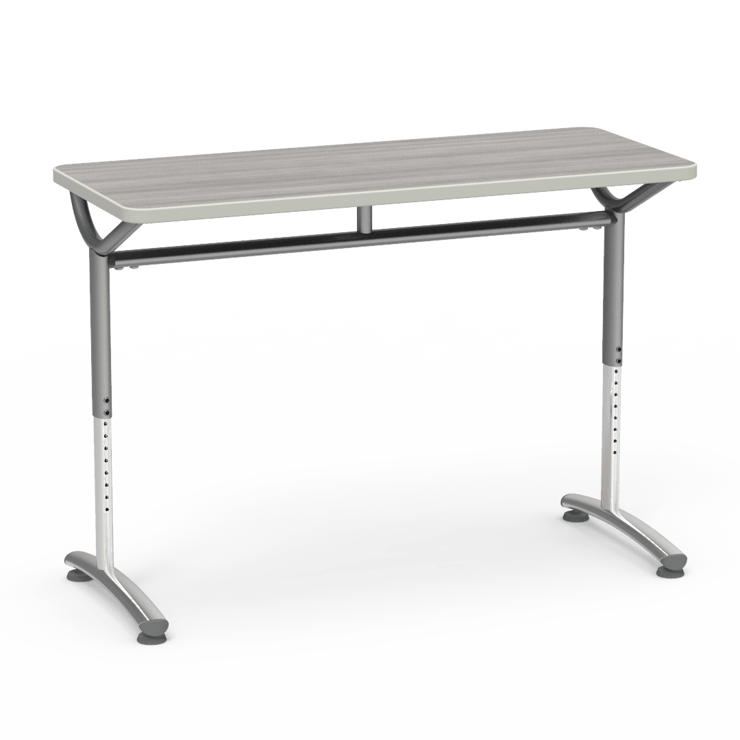 Virco TEXT Series Training Study Computer Desk Table 48"W x 20"D x 26"-34"H (TABLE-TE20488YADJ) - SchoolOutlet