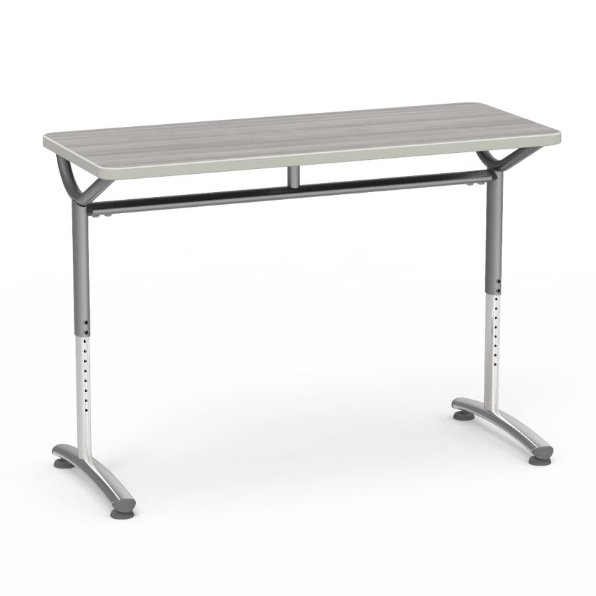 Virco TEXT Series Training Study Computer Desk Table 48"W x 20"D x 26"-34"H (TABLE-TE20488YADJ) - SchoolOutlet