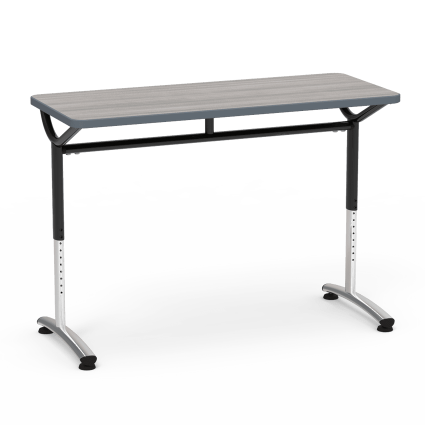 Virco TEXT Series Training Study Computer Desk Table 48"W x 20"D x 26"-34"H (TABLE-TE20488YADJ) - SchoolOutlet