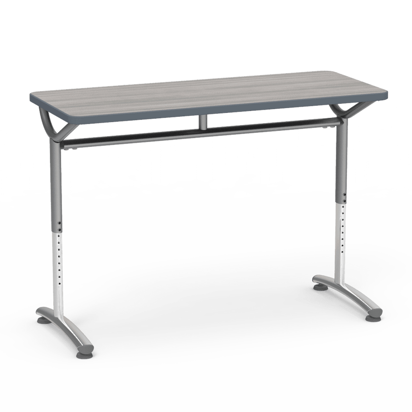 Virco TEXT Series Training Study Computer Desk Table 48"W x 20"D x 26"-34"H (TABLE-TE20488YADJ) - SchoolOutlet