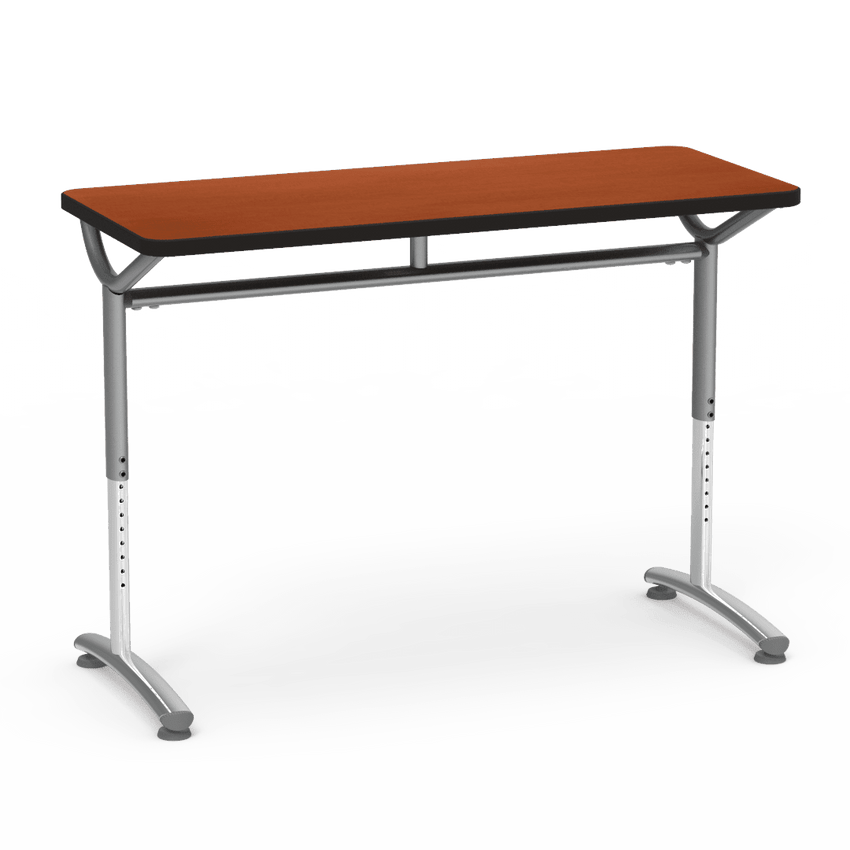 Virco TEXT Series Training Study Computer Desk Table 48"W x 20"D x 26"-34"H (TABLE-TE20488YADJ) - SchoolOutlet