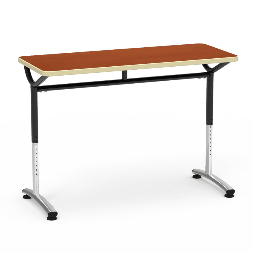 Virco TEXT Series Training Study Computer Desk Table 48"W x 20"D x 26"-34"H (TABLE-TE20488YADJ) - SchoolOutlet