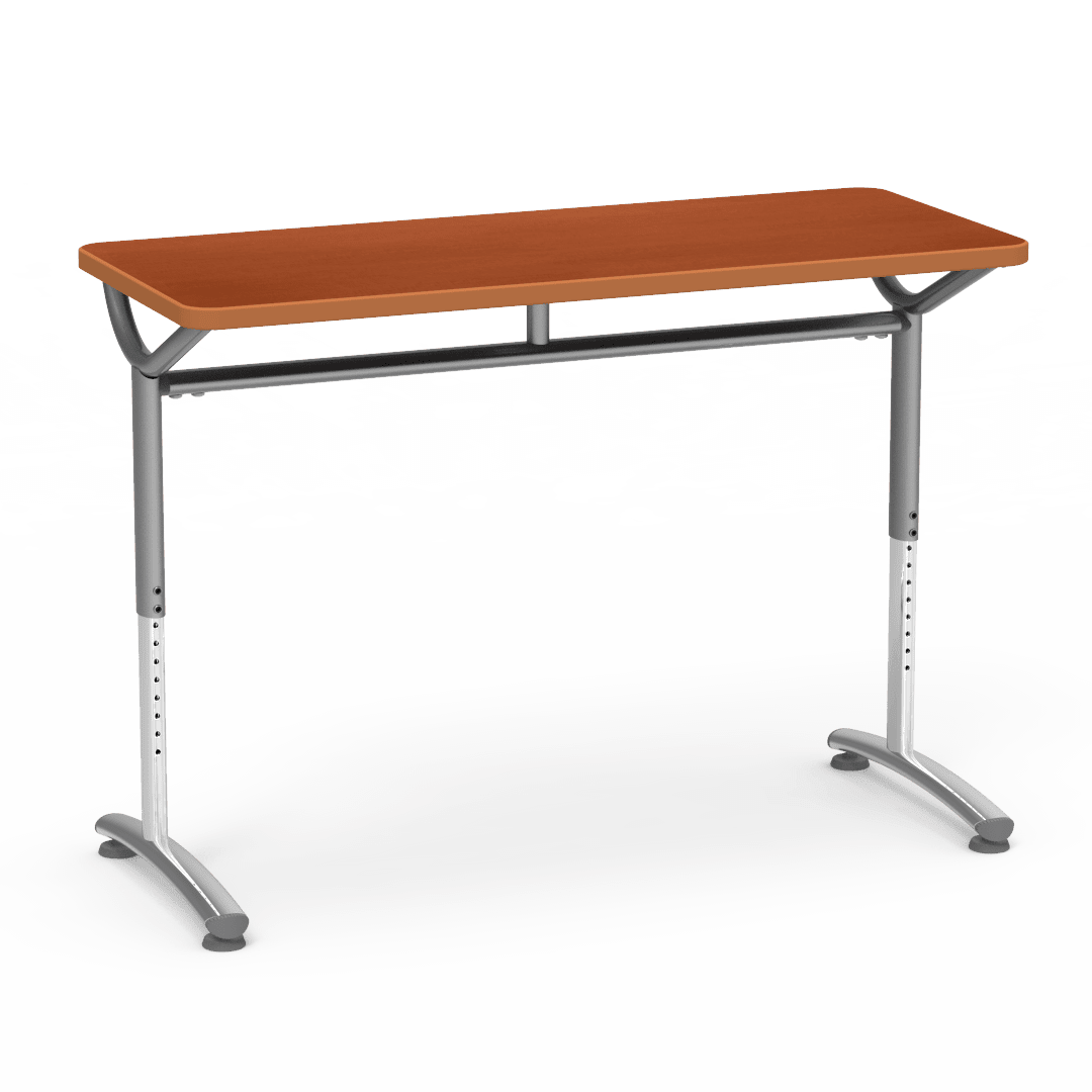 Virco TEXT Series Training Study Computer Desk Table 48"W x 20"D x 26"-34"H (TABLE-TE20488YADJ) - SchoolOutlet