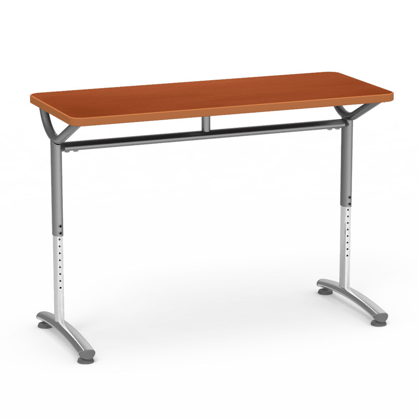 Virco TEXT Series Training Study Computer Desk Table 48"W x 20"D x 26"-34"H (TABLE-TE20488YADJ) - SchoolOutlet