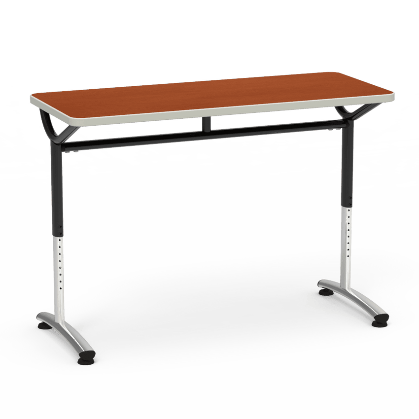 Virco TEXT Series Training Study Computer Desk Table 48"W x 20"D x 26"-34"H (TABLE-TE20488YADJ) - SchoolOutlet